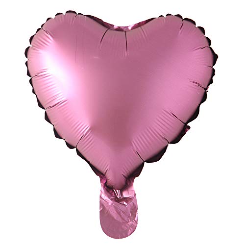 2 Stück/Charge 25,4 cm Folie Rose Gold Stern Matt Metallic Ballon Hochzeit Dekor Geburtstag Party Ballon Metall Herz Stern Helium Air Baloon (2 Stück 25,4 cm matt Herz Granat) von REIANS