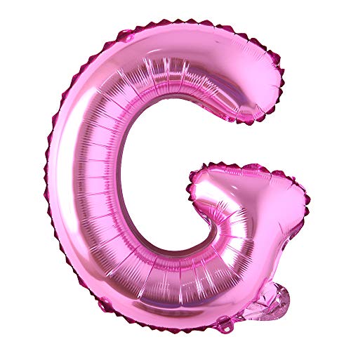 Rose Red 71,1 cm Buchstaben Alphabet Zahlen Ballons Folie Mylar-Party Hochzeit Bachelorette Geburtstag Brautparty Babyparty Abschlussfeier Jubiläum Feier Dekoration (nicht schweben) (71,1 cm Rose Red G) von REIANS