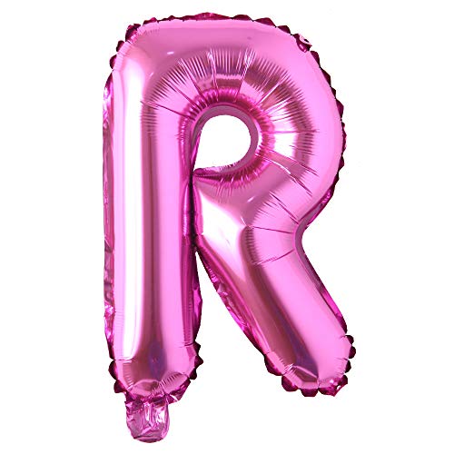 Rose Red 71,1 cm Buchstaben Alphabet Zahlen Ballons Folie Mylar-Party Hochzeit Bachelorette Geburtstag Brautparty Babyparty Abschlussfeier Jubiläum Feier Dekoration (nicht schweben) (71,1 cm Rose Red R) von REIANS