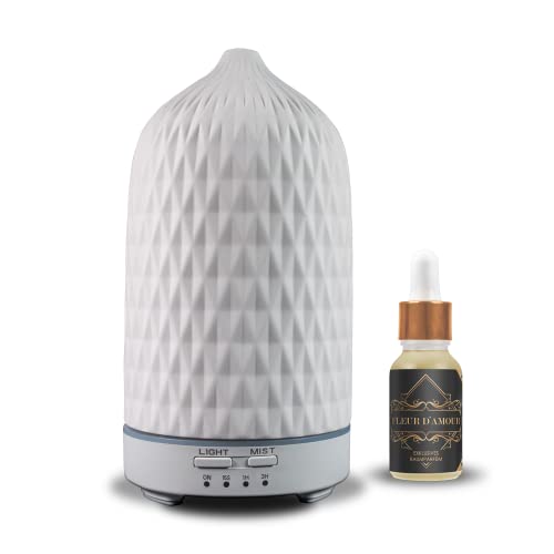 Aroma Diffuser AS Mini (Diamond) | von Reima | Ultraschall Luftbefeuchter | inkl. hochwertigem Parfümöl Fleur d'Amour | Mandarine, Jasmin & Vanille von REIMA AirConcept GmbH