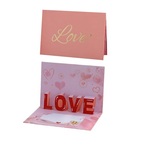 3D Liebesgrußkarte Liebeskarte Ehefrau und Freundin Überraschungsgeschenk + Umschlag zum Valentinstag und Jubiläen von REITINGE