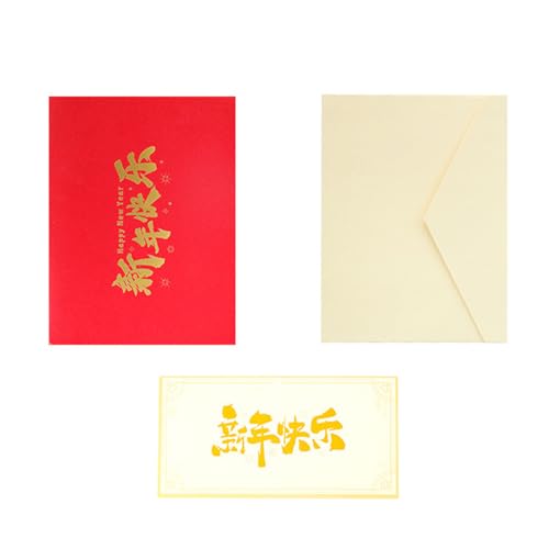 Neujahrskarte, traditionelle tanzende Grußkarten mit Umschlag, kleine Segenskarte, Partyzubehör von REITINGE