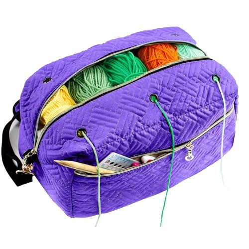 REITINGE Häkeltasche Garn Aufbewahrungstasche Stricktasche für Häkelgarn Haken Nadel Strickprojekt Tasche Reise Handwerk Projekt Tasche von REITINGE