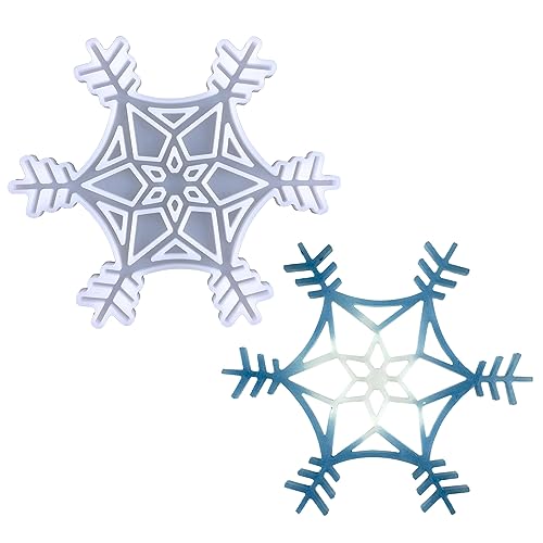 Weihnachts-Silikonform, Schlüsselanhänger, Kunstharz, Schneeflocke, Epoxidharz, Gießform für Schmuckherstellung, Party, Heimdekoration von REITINGE