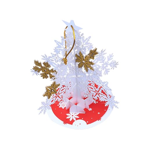 Winterurlaub Schneeflocke Baum Karte 3D Weihnachten Grußkarten für Neujahr Handgemachte Feiertagsnachricht Karte Postkarte von REITINGE