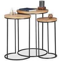 relaxdays Beistelltische-Set Holz braun von RELAXDAYS