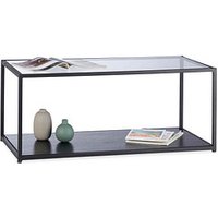 relaxdays Couchtisch Glas schwarz 100,0 x 50,0 x 42,0 cm von RELAXDAYS