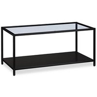 relaxdays Couchtisch Glas schwarz 100,0 x 50,0 x 42,0 cm von RELAXDAYS