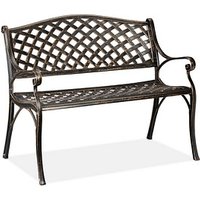 relaxdays Gartenbank 10030987_0 schwarz/bronze Metall 102,0 cm von RELAXDAYS