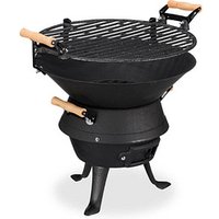 relaxdays Holzkohlegrill Grillfass 45,0 x 36,0 x 40,0 cm von RELAXDAYS