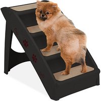 relaxdays Hundetreppe schwarz 39,0 x 61,0 x 49,0 cm von RELAXDAYS