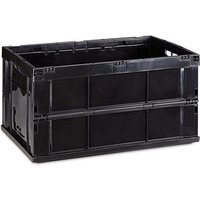 relaxdays Klappbox 60,0 l schwarz 58,5 x 40,0 x 31,5 cm von RELAXDAYS