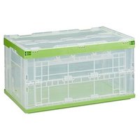 relaxdays Klappbox 60,0 l transparent/grün 59,5 x 39,5 x 31,5 cm von RELAXDAYS