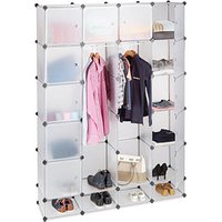 relaxdays Kleiderschrank, 10021977_50 transparent 145,0 x 36,5 x 198,0 cm von RELAXDAYS