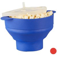 relaxdays Popcornmaker für Mikrowelle blau, 1 St. von RELAXDAYS