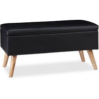 relaxdays Sitztruhe 10025734_46 schwarz Holz 80,0 cm von RELAXDAYS