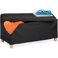 relaxdays Sitztruhe 10031588_46 schwarz Holz 76,0 cm von RELAXDAYS