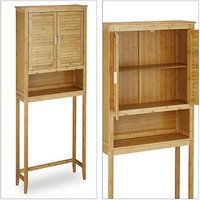 relaxdays Waschmaschinenschrank, 10020299_0 braun 3 Fachböden 70,0 x 22,5 x 176,0 cm von RELAXDAYS