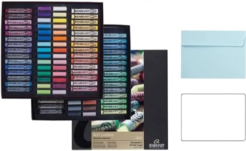 REMBRANT Rembrandt Weiche Pastellkreiden - Box mit 120 Farben,Allgemeine Auswahl, 60 STK. 1/2 Sticks + 60 STK. 1/1 Sticks von REMBRANT