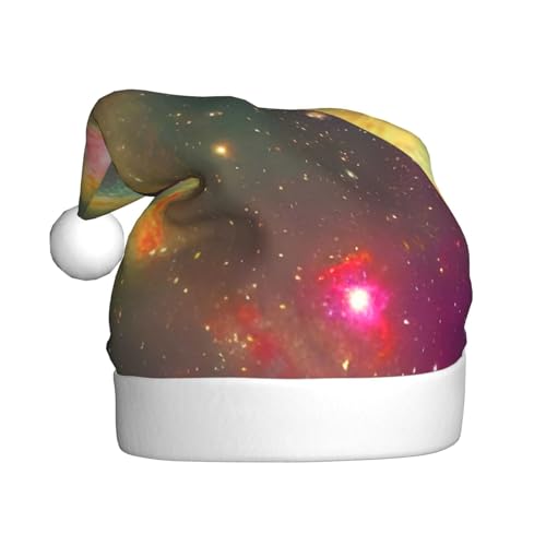 REMYS Schöne Weihnachtsmütze mit Galaxie-Druck für Weihnachten, Neujahr, Feiertage, Party, schafft festliche Atmosphäre, Unisex von REMYS