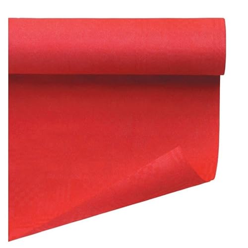 REPLOOD Damast-Tischdecken, 3 Rollen, 120 x 700 cm, verschiedene Farben (rot) von REPLOOD