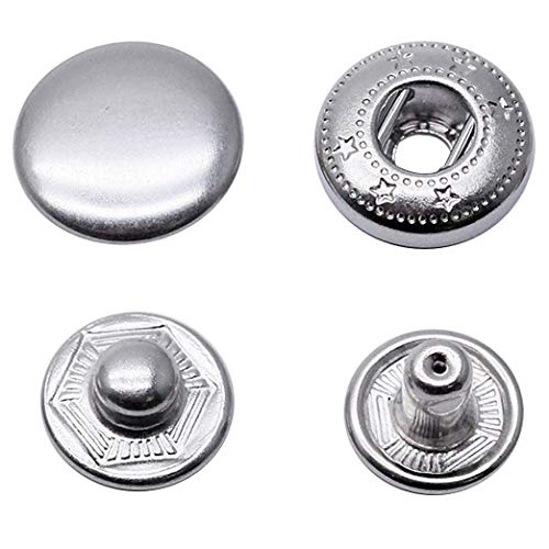 15mm Silber Anorak Druckknöpfe 20set Kleidung druckknopf für Lederhandwerksjacke Handtasche Brieftasche von RERI