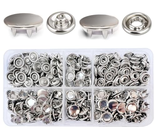 Jersey Druckknöpfe, 150set Metall Druckknöpfe, Nähzubehör Buttons Knöpfe zum Annähen Jessey Snaps Für ür Baby Kinderbekleidung Sewing von RERI