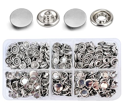 Jersey Druckknöpfe Metall, 120set Druckknopf, Nähzubehör Buttons Knöpfe zum Annähen Jessey Snaps Für ür Baby Kinderbekleidung Sewing (Silber) von RERI