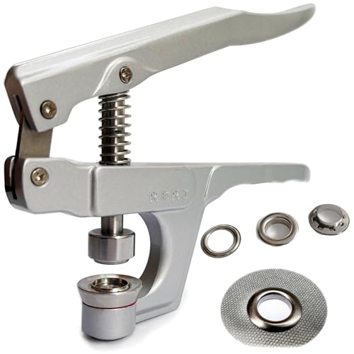 RERI 100set 14mm Ösen-Set mit Werkzeug Silver Ösenzange Ösen mit Ösen-Einstellwerkzeug für Schnürsenkel, Kleidung, Rucksack, Schuhleder RERI 100set 14mm Ösen-Set mit Werkzeug Silver Ösenzange Ösen mit Ösen-Einstellwerkzeug für Schnürsenkel, Kleidung, Rucksack, Schuhleder von RERI