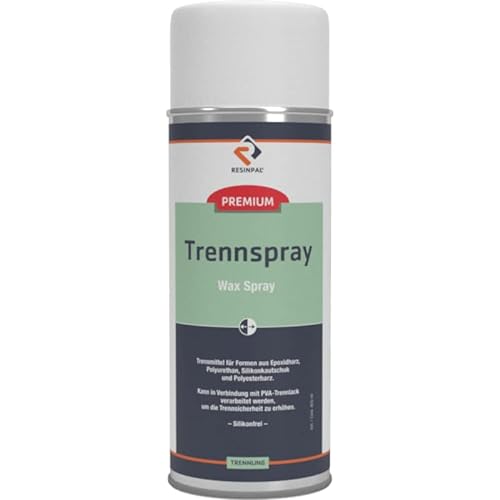 Trennspray RESINPAL 400 ml | Für Epoxidharz, Gießharz, Polyesterharz und Silikonkautschuk | Formentrennmittel für GFK-Fomren und Silikon-Formen | von RESINPAL