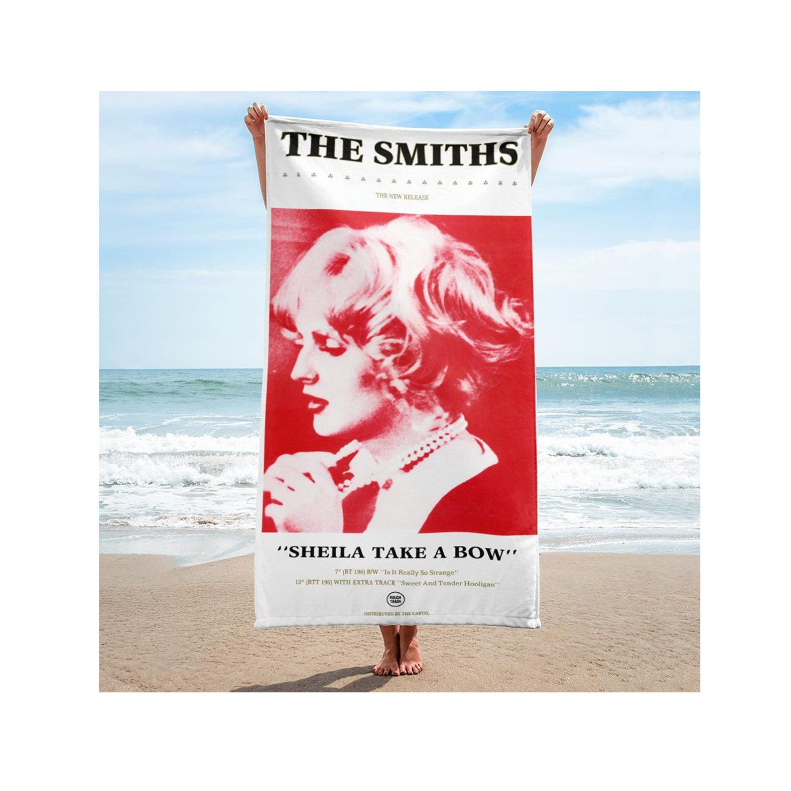 The Smiths - Sheila Take A Bow 1987 Strandtuch von RETROSHIRTSANDGIFTS