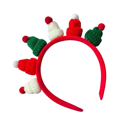 RETUOLWAG Bunte Weihnachtsmannmütze, Stirnband, Weihnachtsdekoration, Neujahrsdekoration, Familienfeier-Kopfschmuck von RETUOLWAG