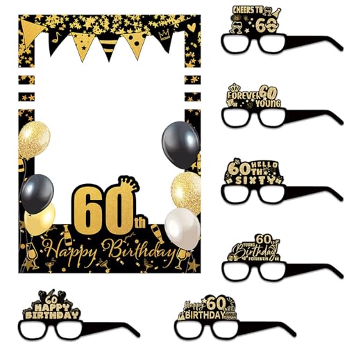 RETUOLWAG Geburtstag Fotorahmen Brille Set Geburtstag Party Dekoration für Frauen Mädchen Geburtstag Feier Geburtstag Party Supplies von RETUOLWAG