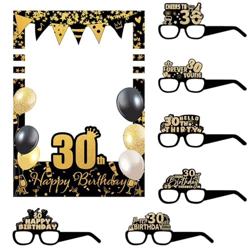 RETUOLWAG Geburtstag Fotorahmen Brille Set Geburtstag Party Dekoration für Frauen Mädchen Geburtstag Feier Geburtstag Party Supplies von RETUOLWAG