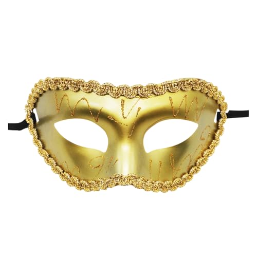 RETUOLWAG Handbemalte Maskerade, halbes Gesicht, Halloween, Augenmaske, Augenmaske, für Männer und Frauen, Maskerade, Cosplay von RETUOLWAG