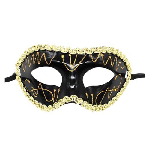 RETUOLWAG Handbemalte Maskerade halbes Gesicht Halloween Augenmaskerade Augenmasken für Männer Frauen Maskerade Cosplay von RETUOLWAG