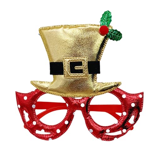 RETUOLWAG Neujahrsbrille Karneval Weihnachten Brille Foto Requisiten Mistelzweig Dekorationen Neujahr Teenager Erwachsene von RETUOLWAG