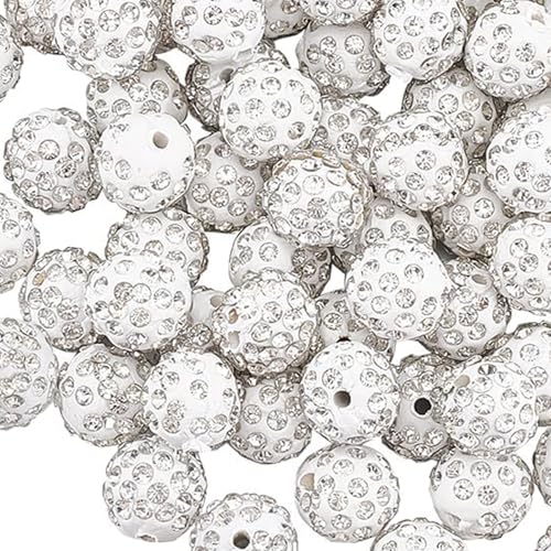 Stilvolle Bastelperlen, elegante weiße Ton-Strass-Perlen für Schmuck, funkelnde Kugeln, Bastelbedarf Stilvolle Bastelperlen, elegante weiße Ton-Strass-Perlen für Schmuck, funkelnde Kugeln, Bastelbedarf von RETUOLWAG