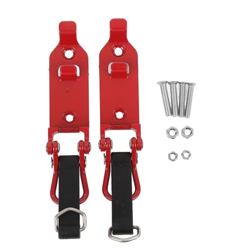 REXVTNS 2 - Pack Heavy Duty Metal Gummi -Klemm -Montage -Kit für Auto -LKW -Garage, Dachregalschaufelhalter mit industrieller Festigkeit, einfache Installation, Platzsparlösung (Red) von REXVTNS