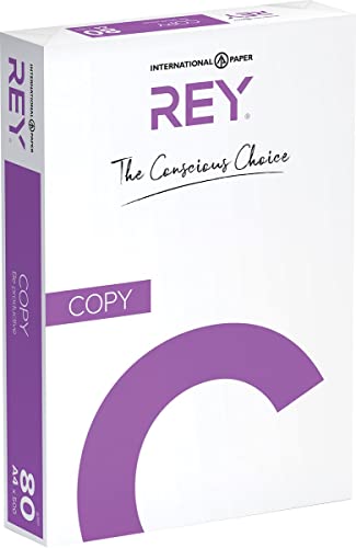 REY® COPY weißes Papier, 80 g, A4, PEFC™, Karton mit 500 Blatt von REY COPY