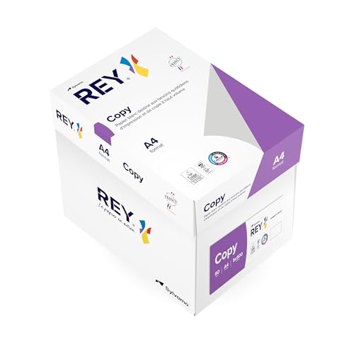 Rey Kopierpapier, A4, 80 g/m², Weiß, Pack of 5 x 500 Blatt von REY