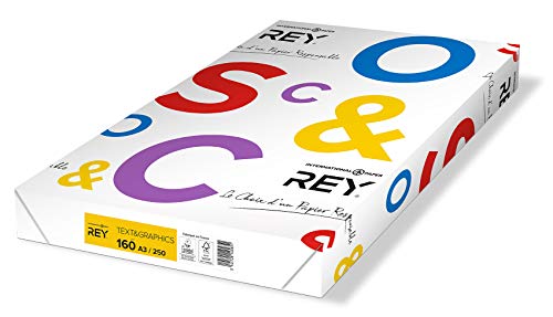 Rey Text & Graphics Papier Tintenstrahldrucker A3 250 Blatt weiß von REY