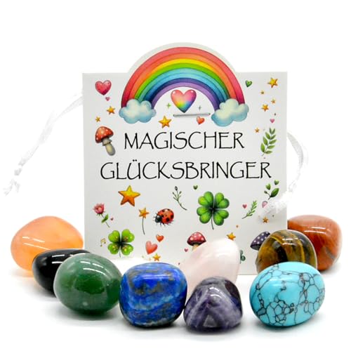 RFBEUTEL 10x Glücksbringer Magische Glückssteine für Kinder Geburtstag Mitgebsel Silvester Gastgeschenke von RFBEUTEL