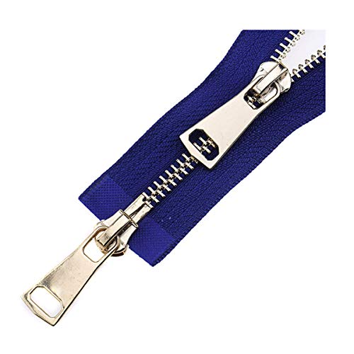 RFDRR Reißverschlussband Nr. 5, Metall-Nylon-Spulenreißverschlüsse, Doppelschieber, offener Reißverschluss, Kunstharz-Reißverschlüsse for Nähen, Basteln, Schneidern(Royal Blue,70cm) von RFDRR