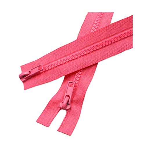 RFDRR Reißverschlussband Nr. 5 Metall-Nylon-Spulenreißverschlüsse, 1 Stück, doppelter offener Reißverschluss, Kunstharz-Reißverschlüsse for Nähen, Basteln, Schneidern(Pink) von RFDRR