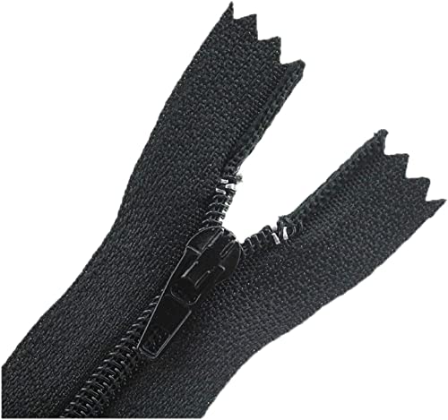 Reißverschlussband Nr. 3, Metall-Nylon-Spulenreißverschlüsse, 5 Stück Nylon-Nähreißverschlüsse, Zubehör for Reißverschlüsse for Selbernähen, Basteln, Schneidern, Taschen, Kleidungsstücke(Black,20cm) von RFDRR