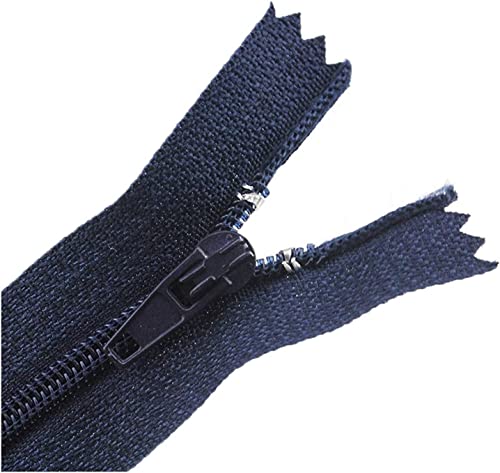 Reißverschlussband Nr. 3, Metall-Nylon-Spulenreißverschlüsse, 5 Stück Nylon-Nähreißverschlüsse, Zubehör for Reißverschlüsse for Selbernähen, Basteln, Schneidern, Taschen, Kleidungsstücke(Navy,25cm) von RFDRR