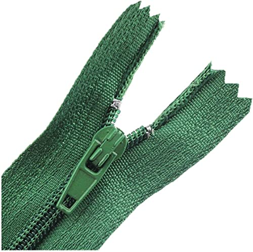 Reißverschlussband Nr. 3, Metall-Nylon-Spulenreißverschlüsse, 5 Stück Nylon-Nähreißverschlüsse, Zubehör for Reißverschlüsse for Selbernähen, Basteln, Schneidern, Taschen, Kleidungsstücke(Green,20cm) von RFDRR