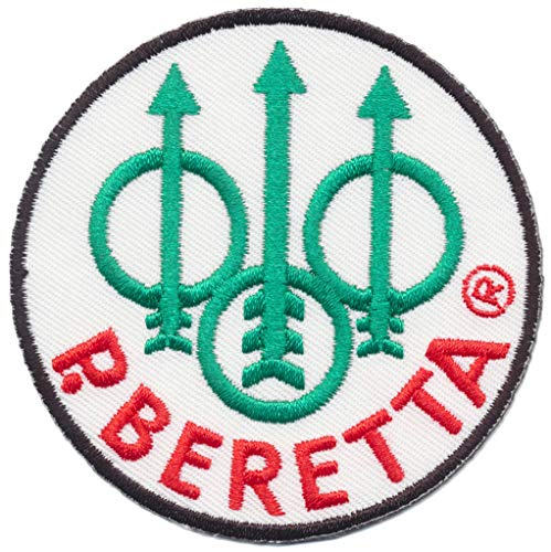 Beretta Patch Aufnäher Bügelbild Waffen Pistolen Schützensport white von RG20