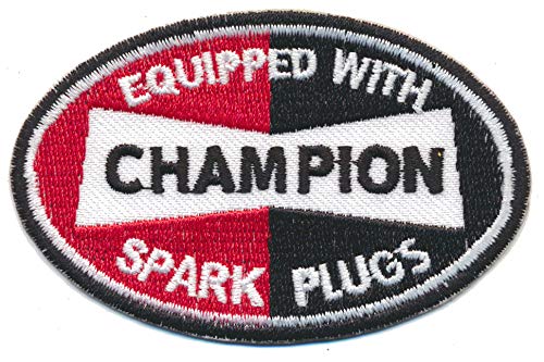 Champion Patch Aufnäher Auto Motorrad Zündkerzen spark plugs v2 von RG20